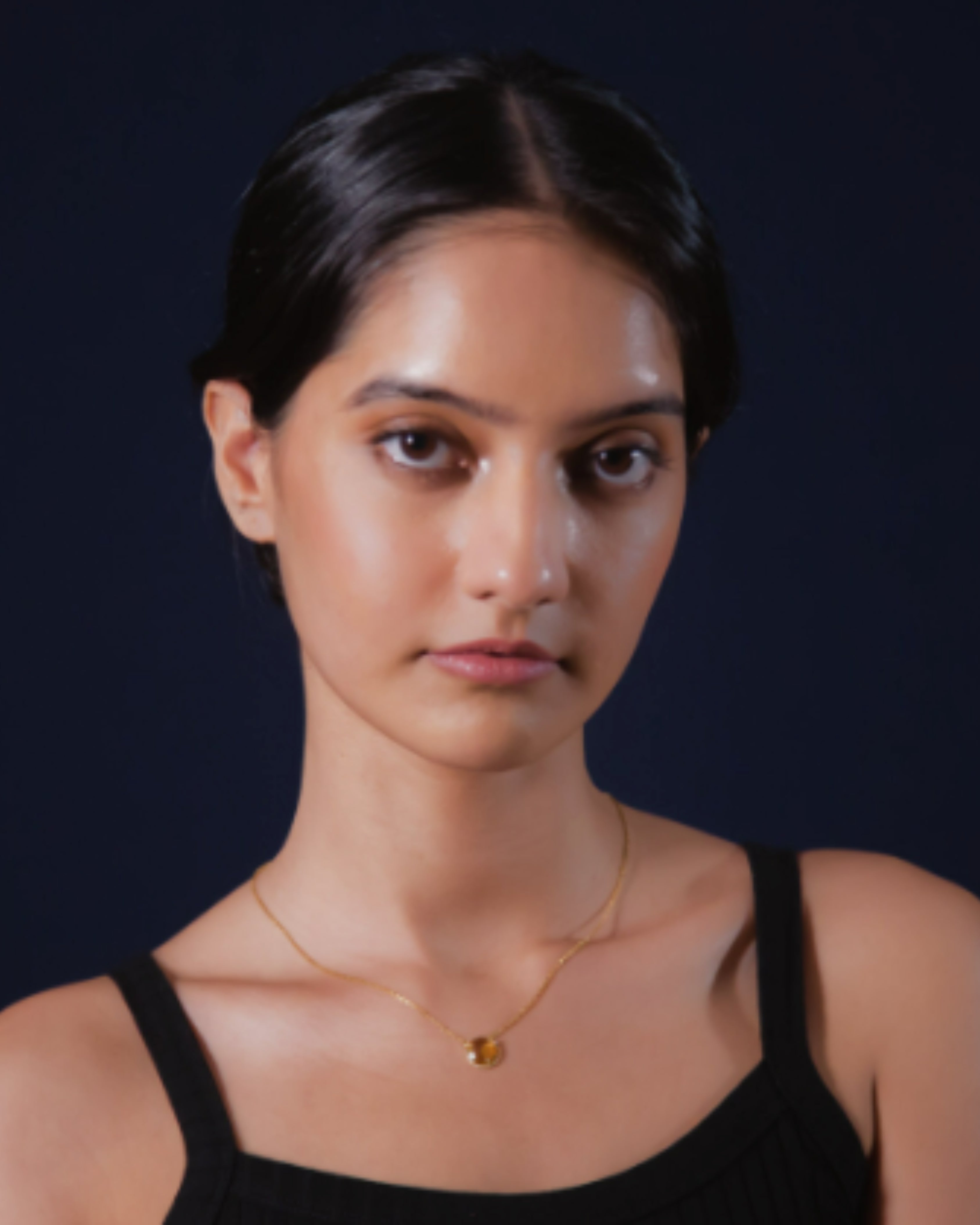 Vibrant Citrine & Diamond 14K Gold Necklace