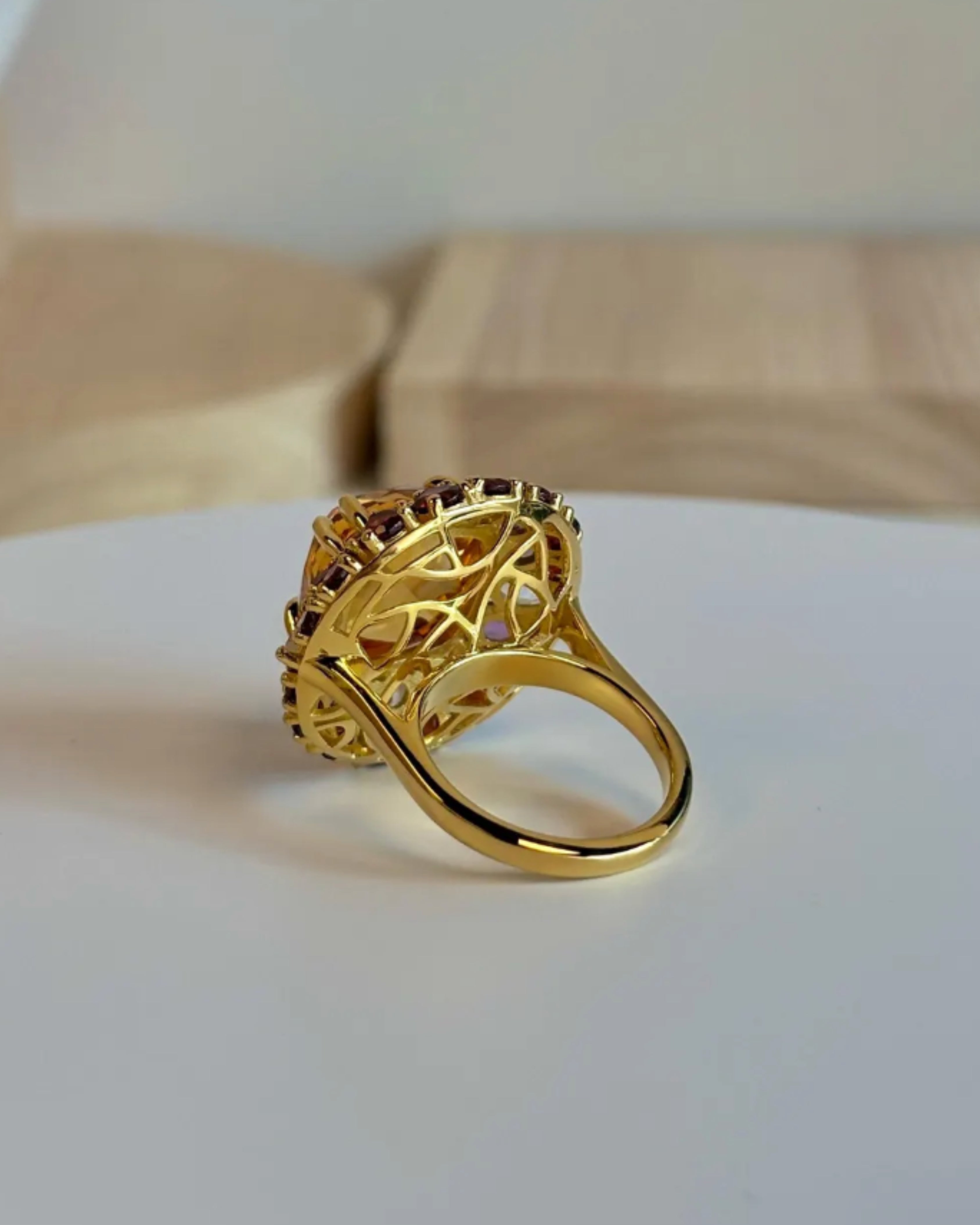 Multi-Gemstone Citrine Statement Ring