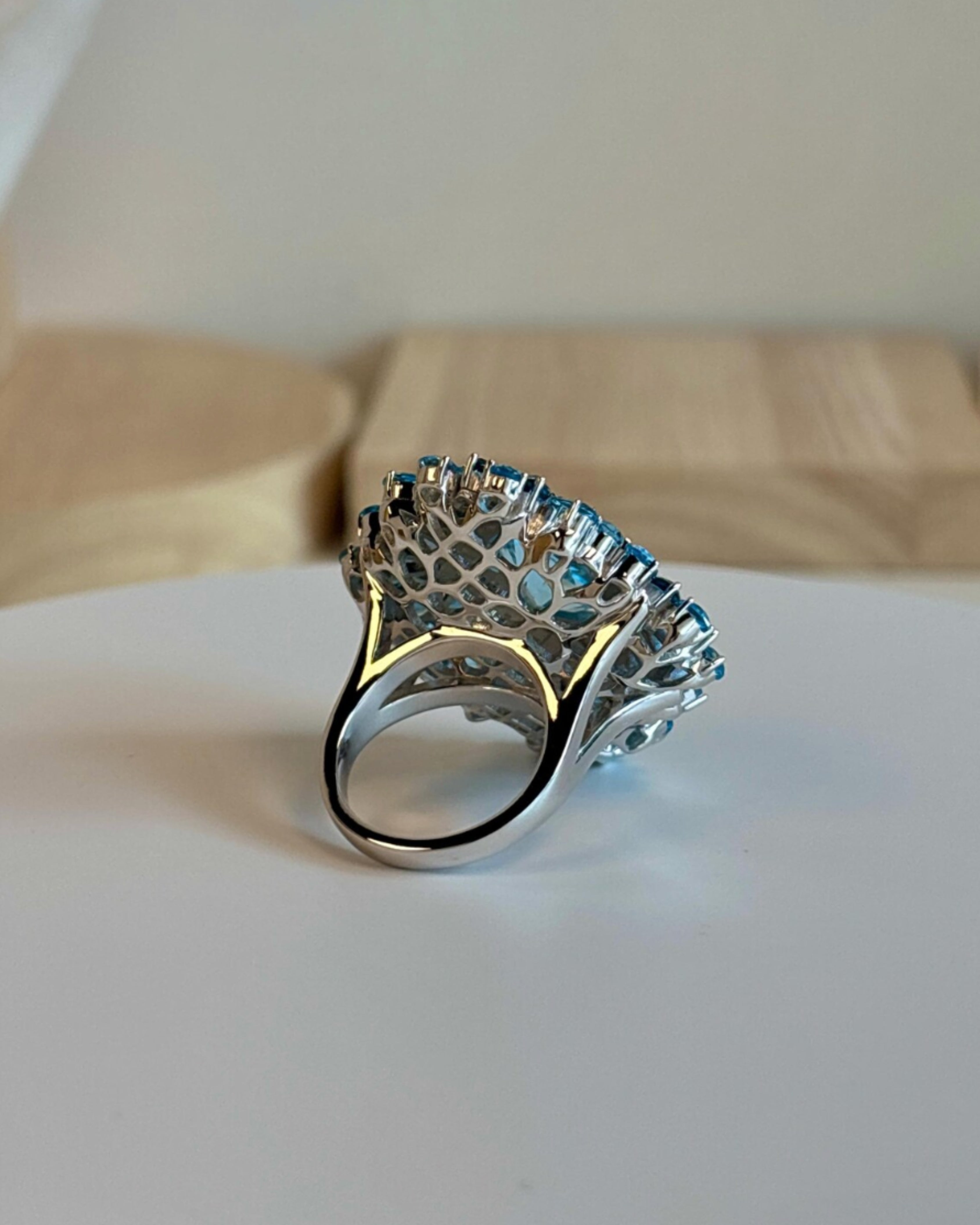 Sky & London Blue Topaz Rhodium Plated Ring
